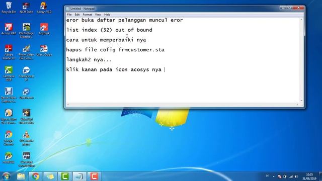 Hapus config daftar pelanggan Acosys v4 (buka daftar pelanggan "List index (32) out of bounds") смотреть онлайн