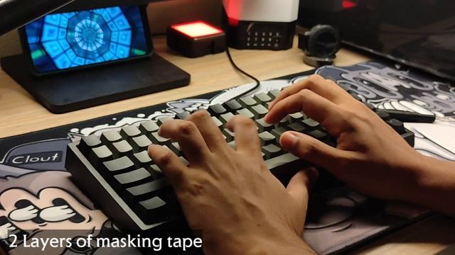 How to Tape mod KeyCool KC84 mechanical keyboard - make it more poppy ? смотреть онлайн