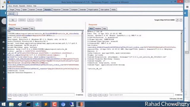 Blind SQL Injection | CVE-2021-43701 смотреть онлайн