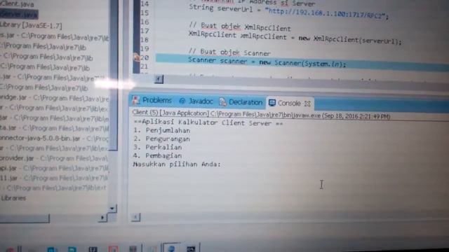 Contoh Aplikasi Client Server Kalkulator menggunakan XML RPC di Java смотреть онлайн