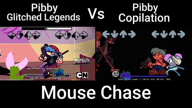 Mouse Chase Glitched Legends Vs PibbyCopilation (FNF COME AND LEARN WITH PIBBY) смотреть онлайн
