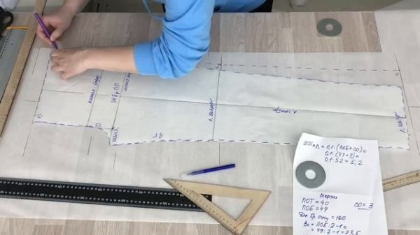 ЖЕНСКИЕ БРЮКИ ПО ТРЕМ МЕРКАМ. Простая выкройка.