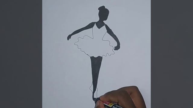 How to draw bellerina dancing girl | dancing girl drawing #glitter #glittercraft #girldrawing смотреть онлайн