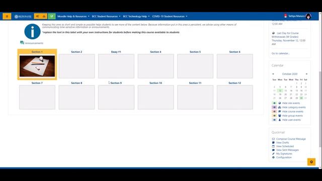 Grid Format in Moodle смотреть онлайн