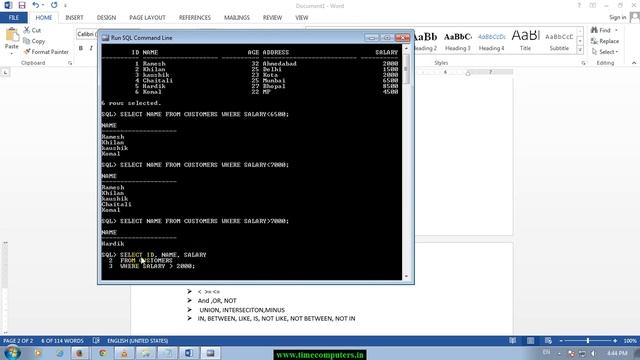 Oracle Video Tutorial In Telugu Relational Operator Part 15 смотреть онлайн