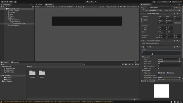 Введение в Unity. Создание игрового меню [#7] смотреть онлайн