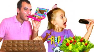 Полина и Сборник историй с шоколадом или настоящим,играем в школу для детей