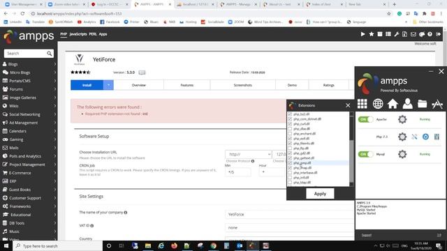 Fix The following errors were found : Required PHP extension not found : intl смотреть онлайн