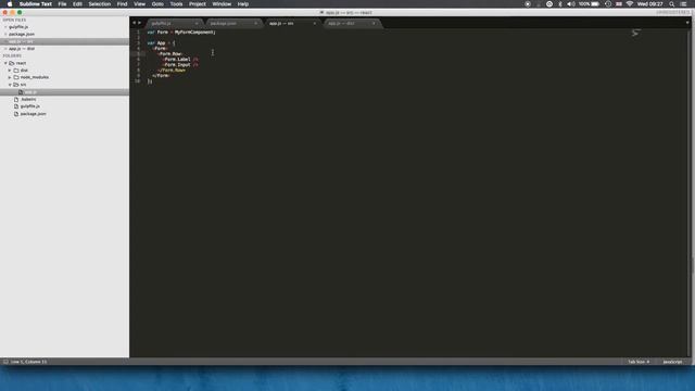 REACT JSX transpiling using gulp-babel tutorial смотреть онлайн