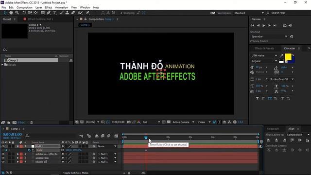 Adobe After Effects CC: Tạo hiệu ứng với lớp Null Object смотреть онлайн