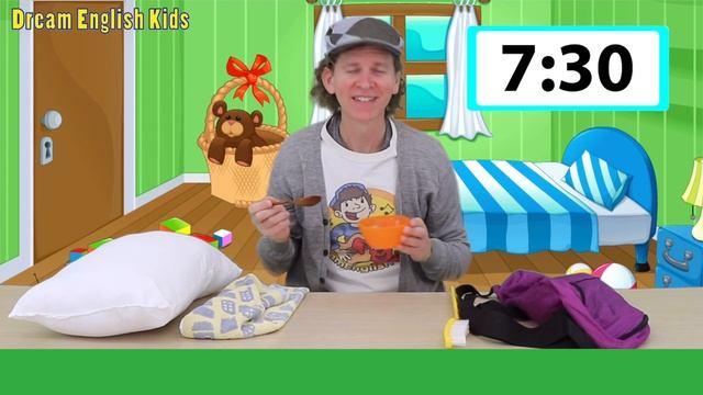 In The Morning | Morning Routines Song with Time | Dream English Kids смотреть онлайн