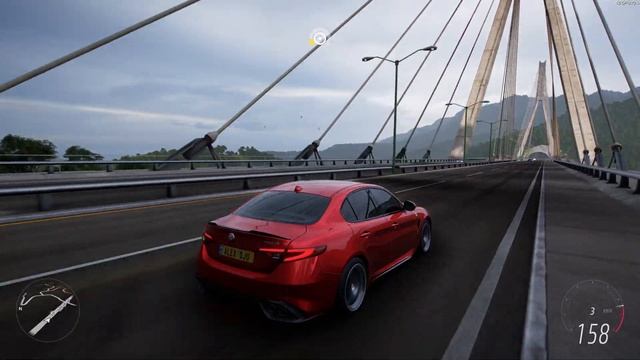 Forza Horizon 5 . Alfa Romeo Giulia Quadrifoglio 2017 . Car Show Speed Jump Crash Test Drive . смотреть онлайн