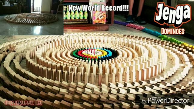 LARGEST JENGA® DOMINO SPIRAL!!! NEW WORLD RECORD!!! (Full Widescreen View) | 1080p60 4K смотреть онлайн