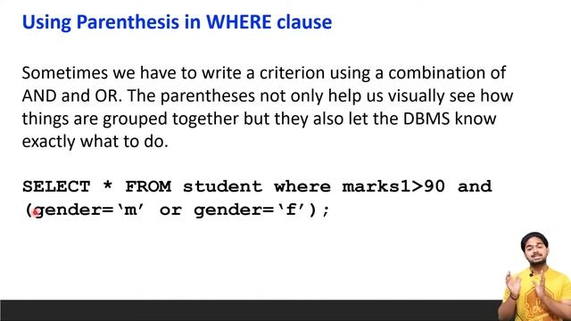 Using Paranthesis In Where Clause  SQL For Beginners  DBMS Hindi Tutorial