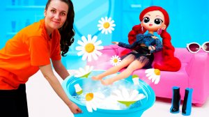 Игры с куклами - Спа уход для куколки Беллы - Салон красоты - Куклы и игрушки для девочек