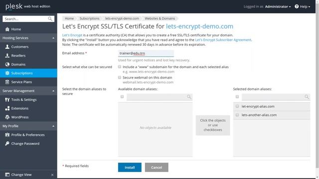 Plesk Security Course (3) : Protect your website in 3 steps with Let's Encrypt смотреть онлайн