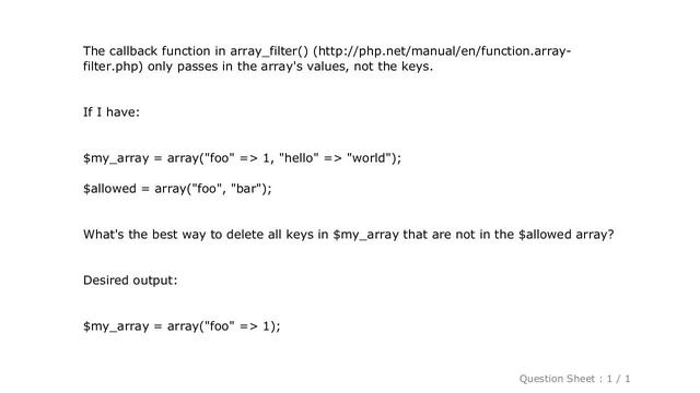 PHP : PHP: How to use array_filter() to filter array keys? смотреть онлайн