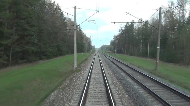 Скорый поезд БЧ № 25 Москва-Минск. Съемка из окна поезда. смотреть онлайн