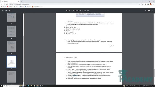 Python Basics 18: Essential Concepts - Lab Tasks 02 (Lists, Strings, Indexing) Solved [Urdu/Hindi] смотреть онлайн