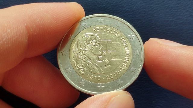 Portugal 2010, 100th anniversary of the Portuguese Republic, commemorative 2 euro coin смотреть онлайн