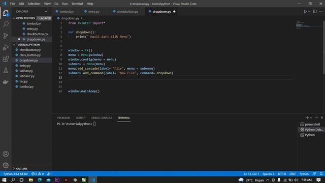 Tutorial GUI Python : Tkinter Dropdown смотреть онлайн