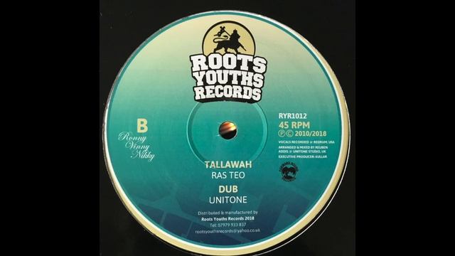 Tallawah Dub - Unitone - Roots Youths Records RYR1012 смотреть онлайн