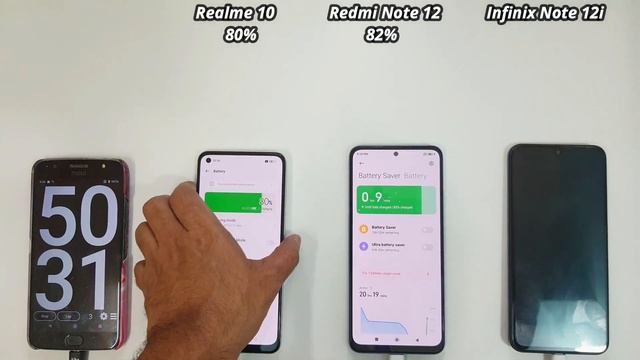 Full Battery Charging Test - Redmi Note 12 5G vs Realme 10 4G vs Infinix Note 12i! смотреть онлайн