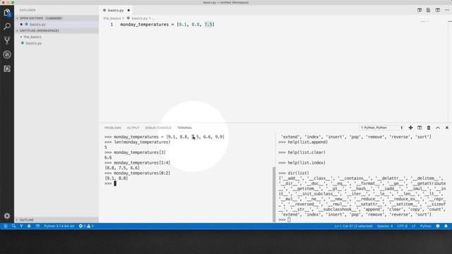 [ Python Mega Course ] video 18 Accessing List Slices смотреть онлайн