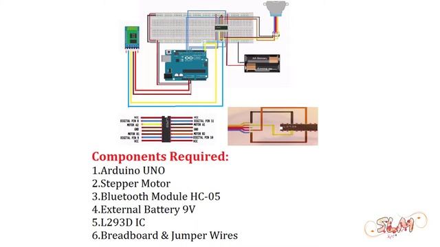15.Stepper motor control using App via Bluetooth смотреть онлайн