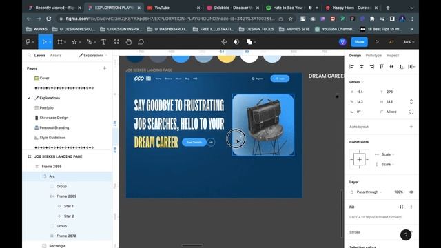 JOB SEEKER LANDING PAGE - SPEED ART UI DESIGN WITH FIGMA ? смотреть онлайн