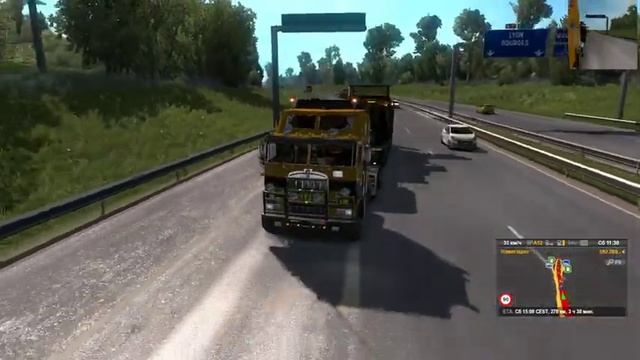 ETS 2-Kenworth K 100-Полный тюнинг-Старый грузовик снова в деле. смотреть онлайн