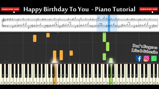 Happy Birthday To You Piano Tutorial | Piano Tutorial by Papai смотреть онлайн