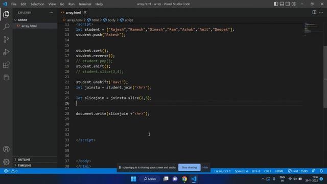 Array In Javascript - Hindi смотреть онлайн
