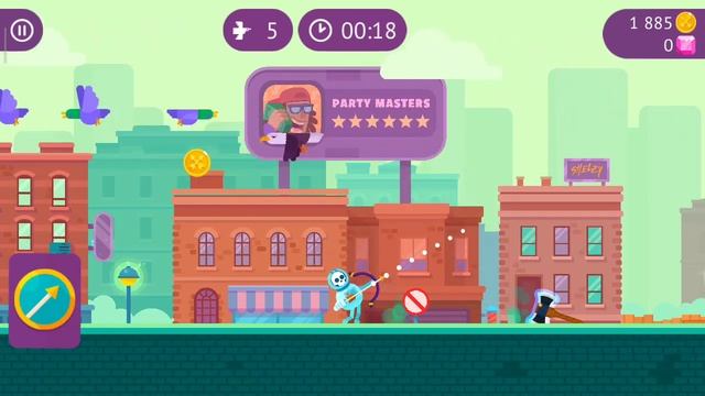 Bowmasters- Gameplay Walkthrough Part-3 / New characters and Bird Hunting смотреть онлайн