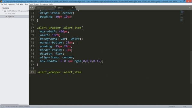 Alert Notification Messages and Toast Messages In CSS || Simple Toast Messages || Flash Messages смотреть онлайн