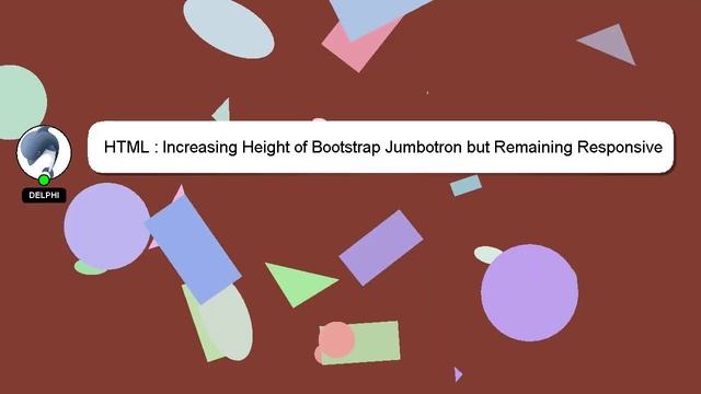 HTML : Increasing Height Of Bootstrap Jumbotron But Remaining Responsive