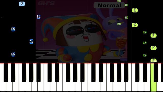 Normal vs Psychopath - EASY Piano Tutorial - The Amazing Digital Circus смотреть онлайн