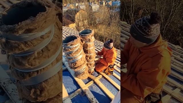 #449 Утепление вентиляционной трубы.Труба на кровле смотреть онлайн