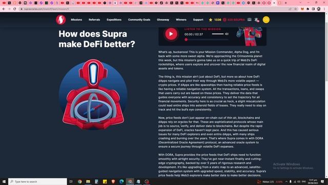 Supra Oracles Airdrop Is Confirmed! Do This Mission And Start Earning Free $SUPRA. Limited Time! смотреть онлайн