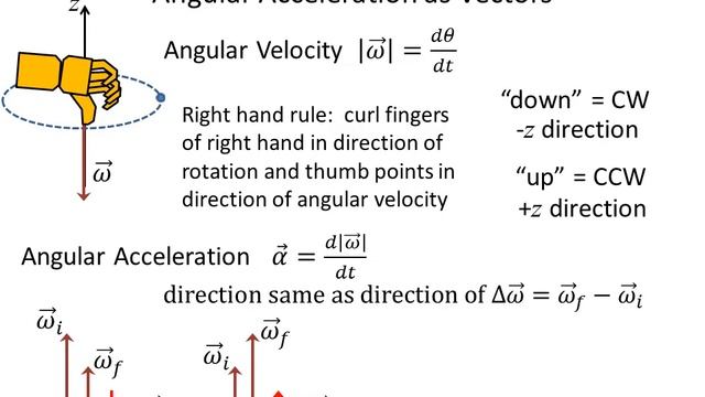 Angular Velocity and Angular Acceleration as Vectors смотреть онлайн