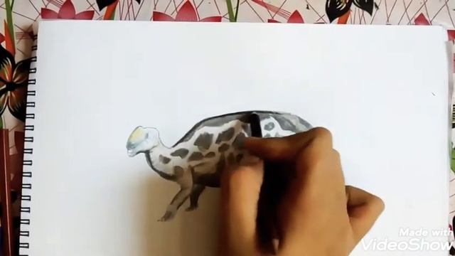 Dinosaur Sketch, Altirhinus Dinosaur Sketch , Dinosaur Drawing , Pencil Colour Dinosaur Sketch