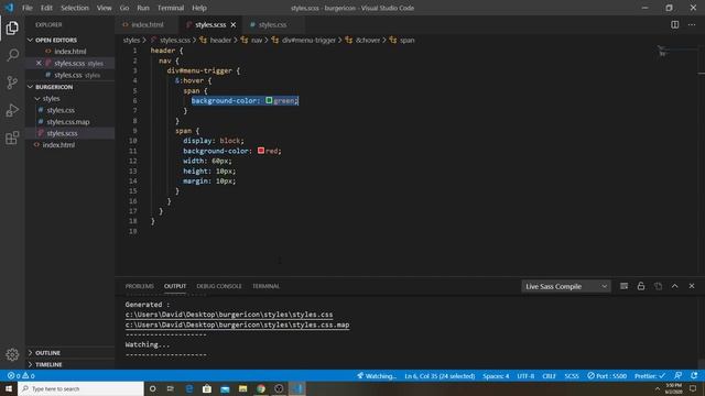 HTML CSS Hamburger Menu Icon Part 1 смотреть онлайн