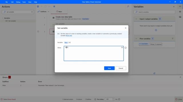 Power Automate Desktop - How To Create Data Table and Insert/Update/Delete Row смотреть онлайн