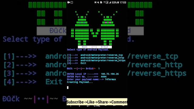 Duck_Droid | New tool Termux | Generates Payload| In English | T4 Termux смотреть онлайн