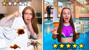 САМЫЙ ДОРОГОЙ ОТЕЛЬ VS ДЕШЕВЫЙ - 24 ЧАСА в отелях ЧЕЛЛЕНДЖ