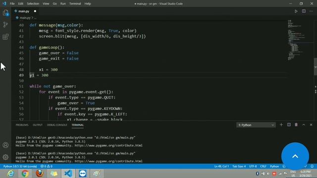 Make Snake Game in Python using PyGame | Python Source Code смотреть онлайн