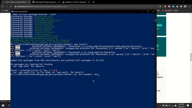 How to setup a Laravel project from a github repository смотреть онлайн