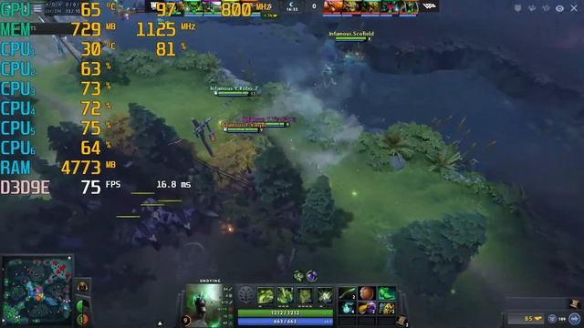 AMD FX-6300 \ 12GB RAM \ AMD Radeon HD 7750 1GB \ Dota 2 @1080p medium settings смотреть онлайн