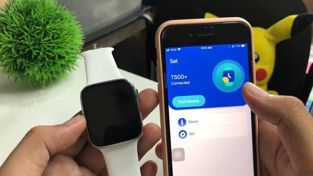 HOW TO CONNECT T500 PLUS SMARTWATCH TO YOUR SMARTPHONE | TUTORIAL | ENGLISH смотреть онлайн