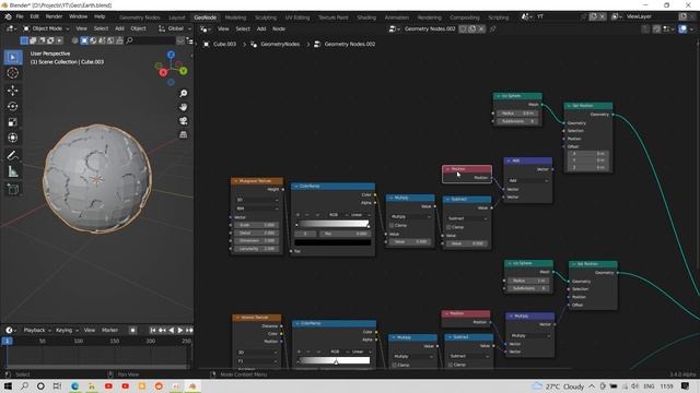 Learn to make procedural planet generator with geometry node in blender in 4 min. смотреть онлайн